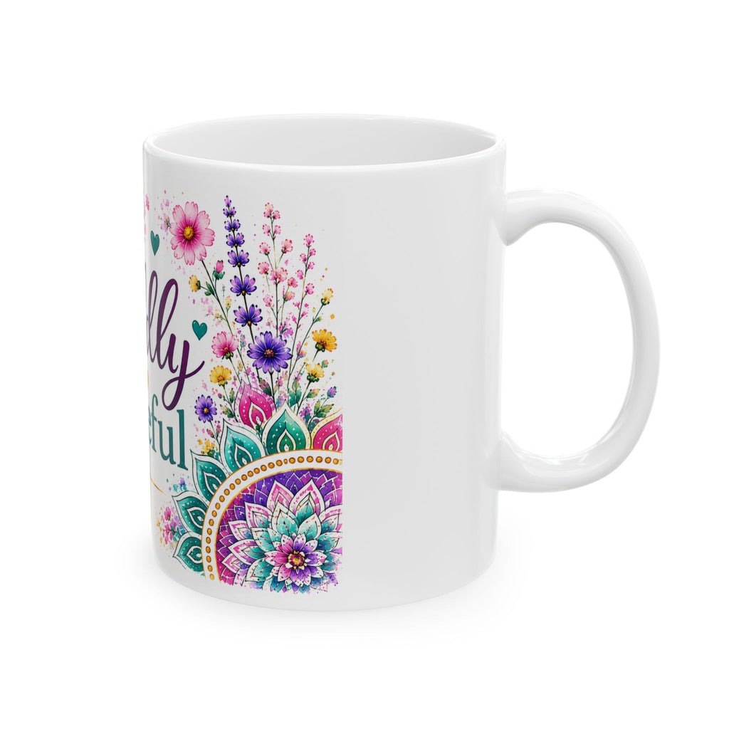 Wildly Hopeful Floral Ceramic Mug — Inspirational Coffee Cup (11oz, 15oz)