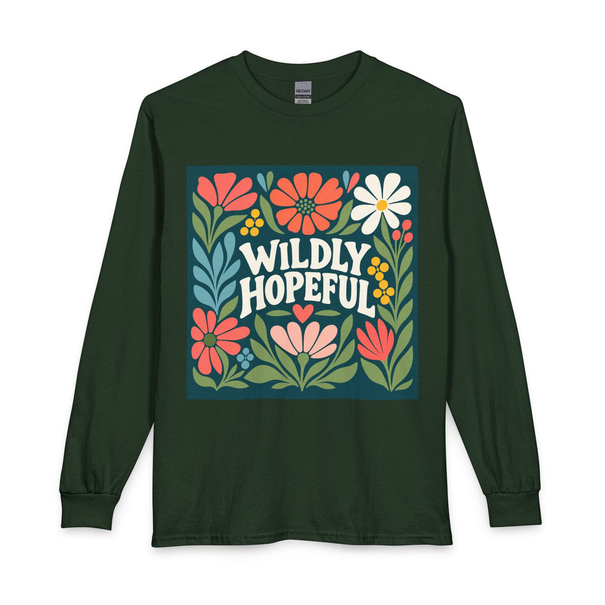 Wildly Hopeful Retro Floral Long Sleeve Tee