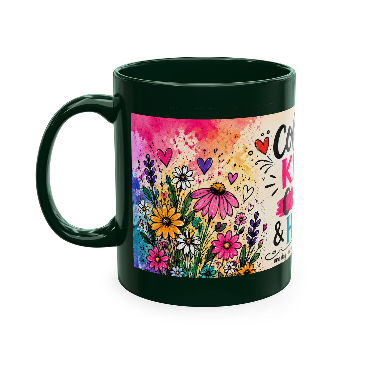 Coffee, Kids, Chaos & Hope Ceramic Mug — Colorful Teacher/Counselor/Principal/Mom Gift