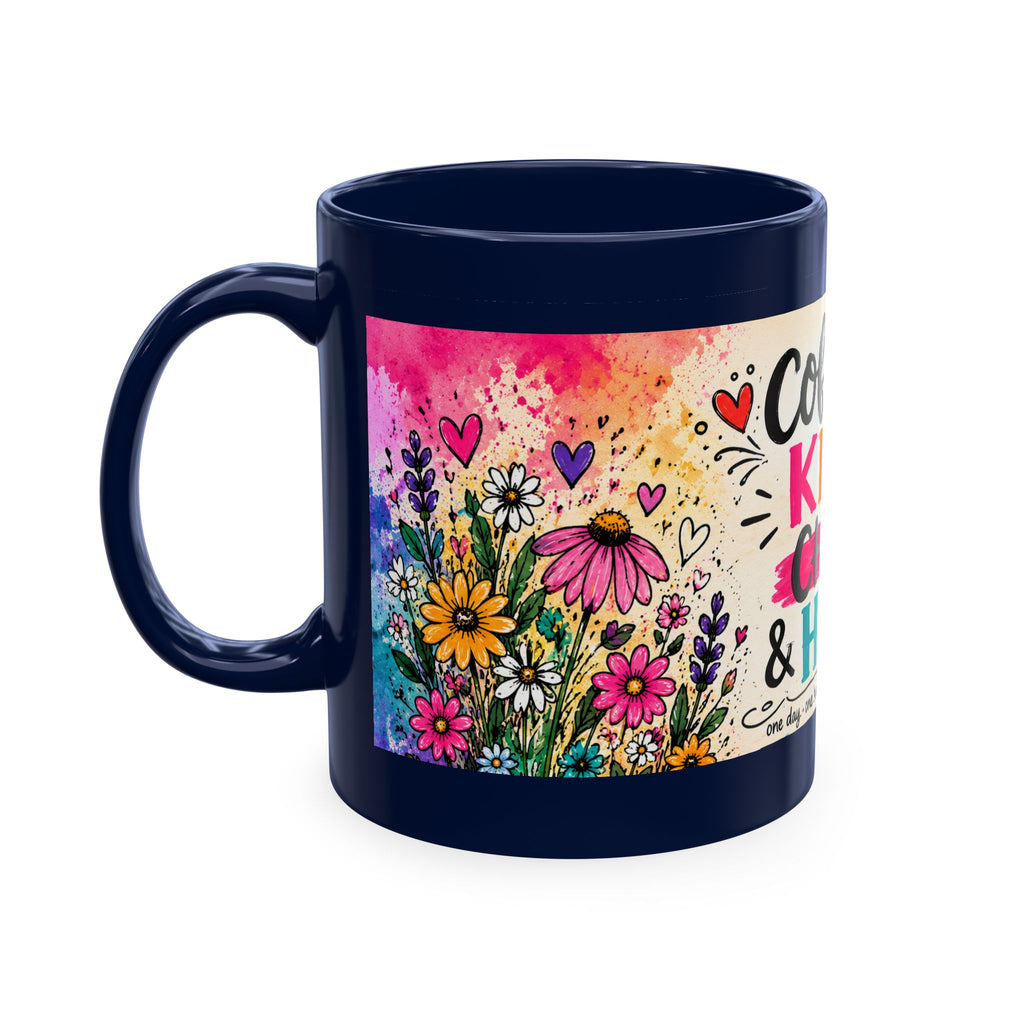 Coffee, Kids, Chaos & Hope Ceramic Mug — Colorful Teacher/Counselor/Principal/Mom Gift
