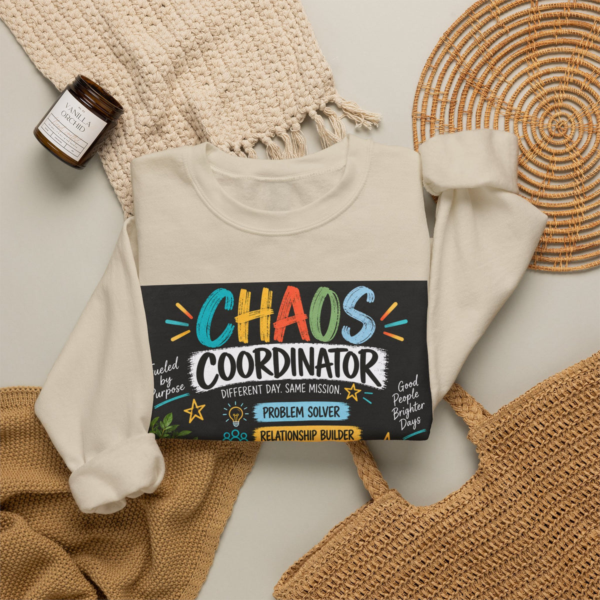 Chaos Coordinator Sweatshirt — Funny Teacher/Parent Gift Crewneck