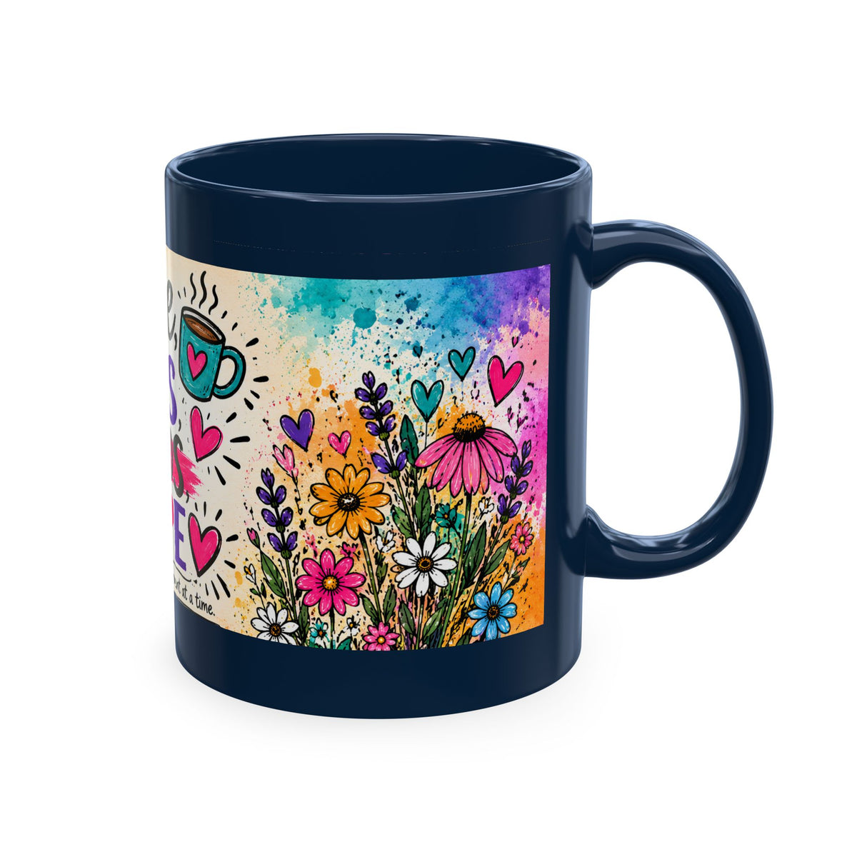 Coffee, Kids, Chaos & Hope Ceramic Mug — Colorful Teacher/Counselor/Principal/Mom Gift