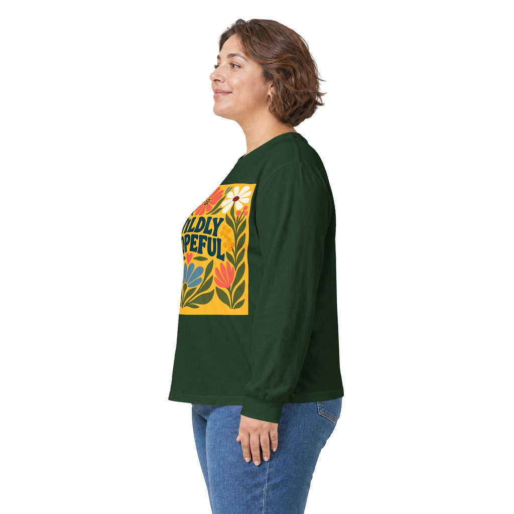 Wildly Hopeful Retro Floral Long Sleeve Tee