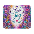 Choose Joy Floral Mouse Pad — Colorful Mandala Desk Mat for Positive Vibes