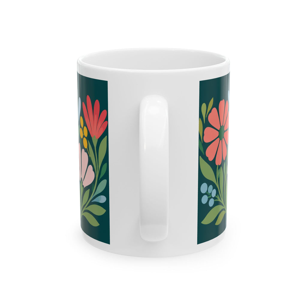 Wildly Hopeful Floral Mug — Inspirational Retro Wildflowers Coffee Cup (11oz/15oz)