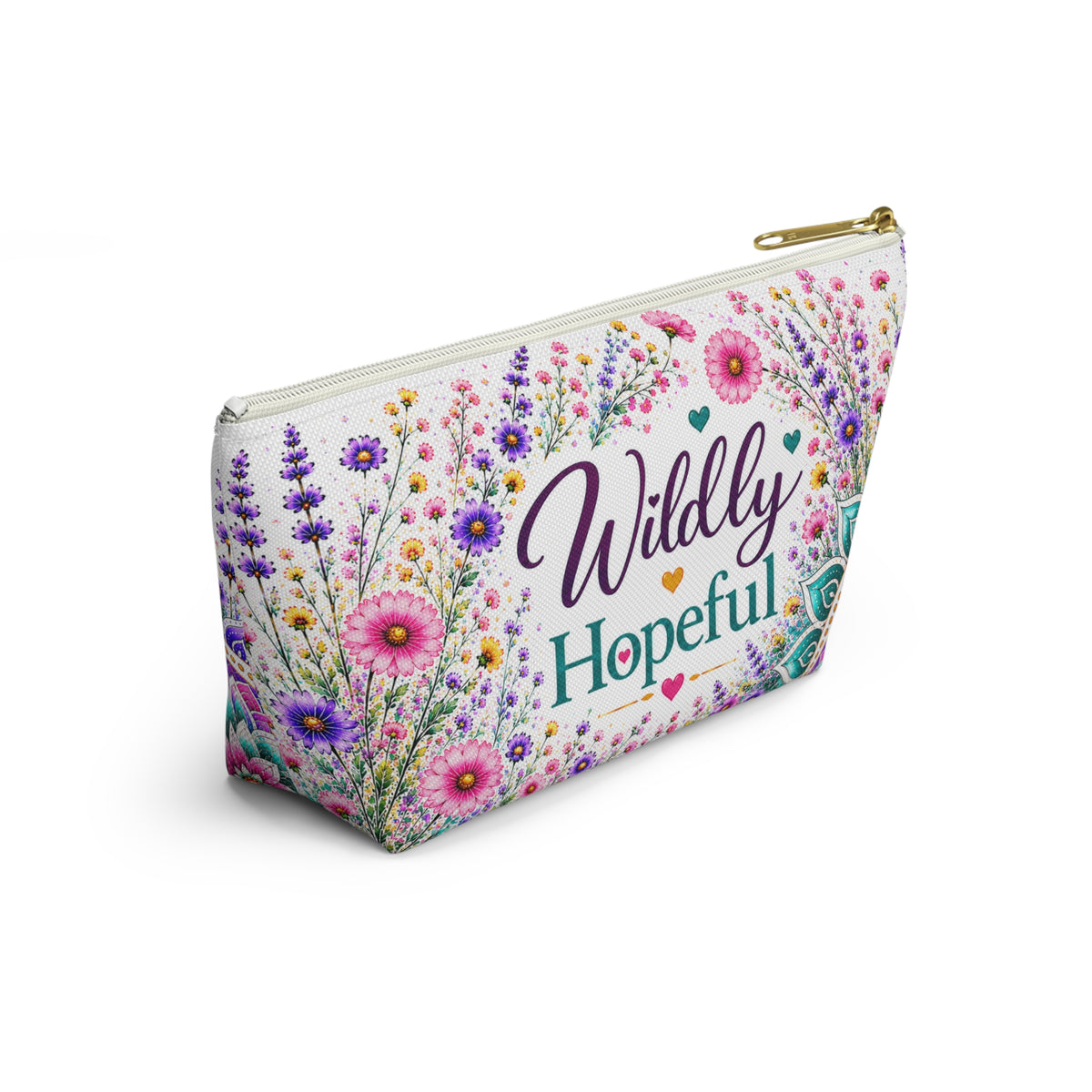 Wildly Hopeful Floral Accessory Pouch
