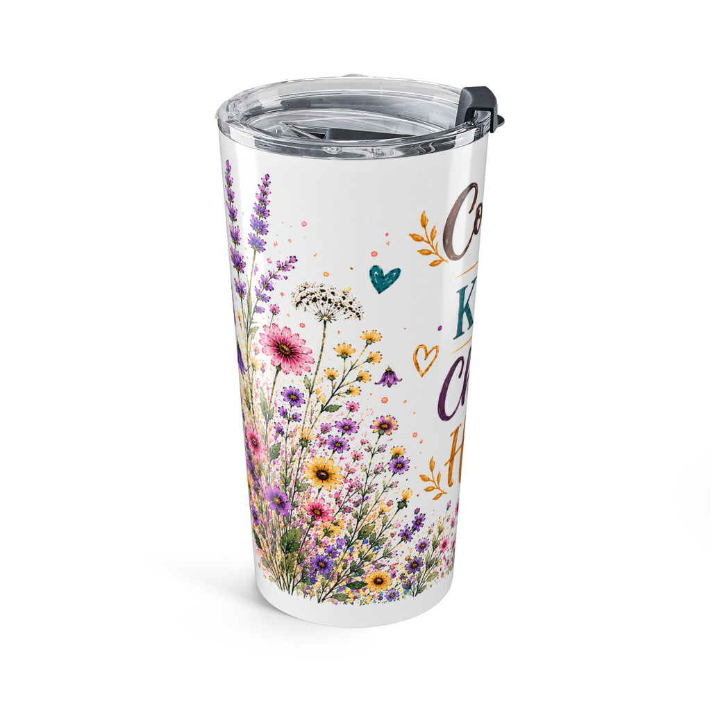 20oz Tumbler - "Coffee. Kids. Chaos. Hope." Floral Travel Cup