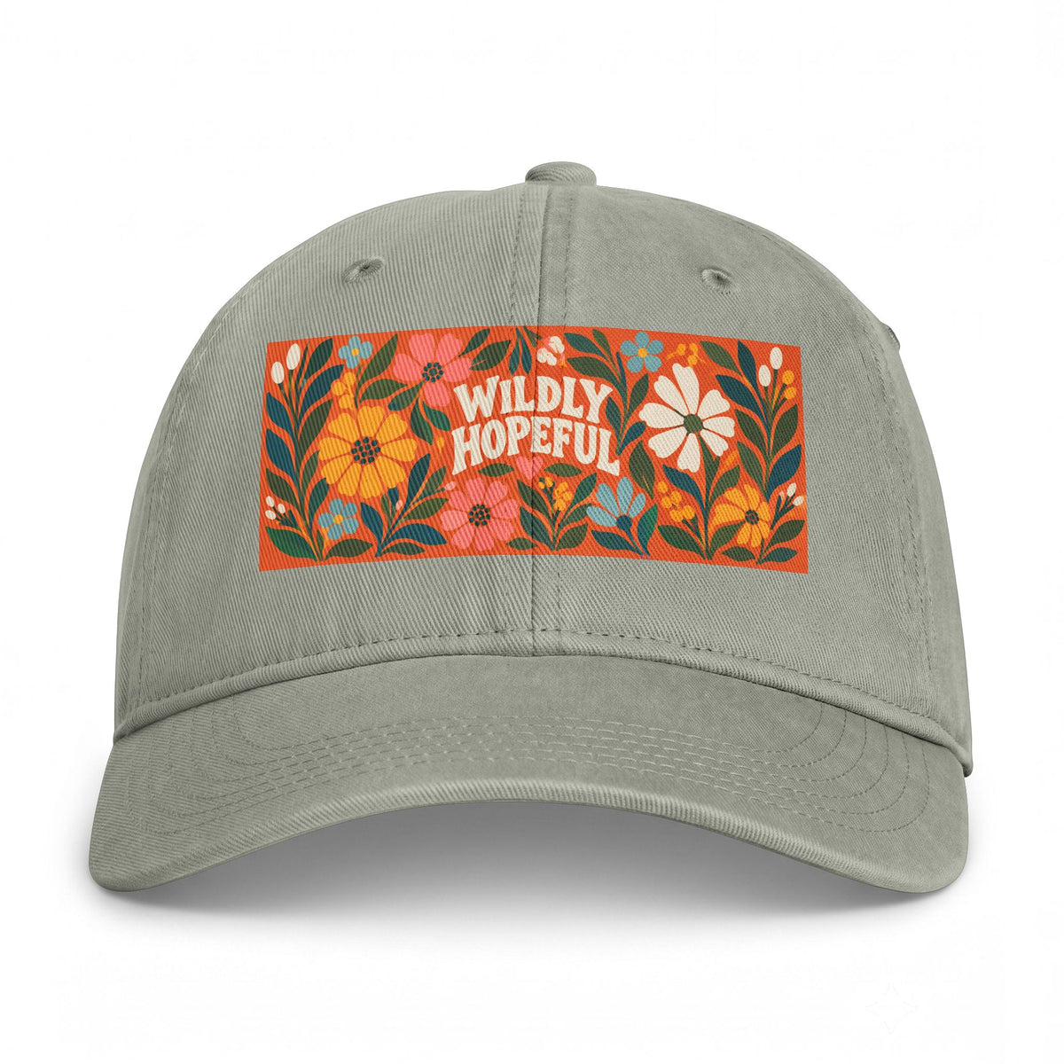Wildly Hopeful Floral Cap — Embroidered Flower Patch Hat