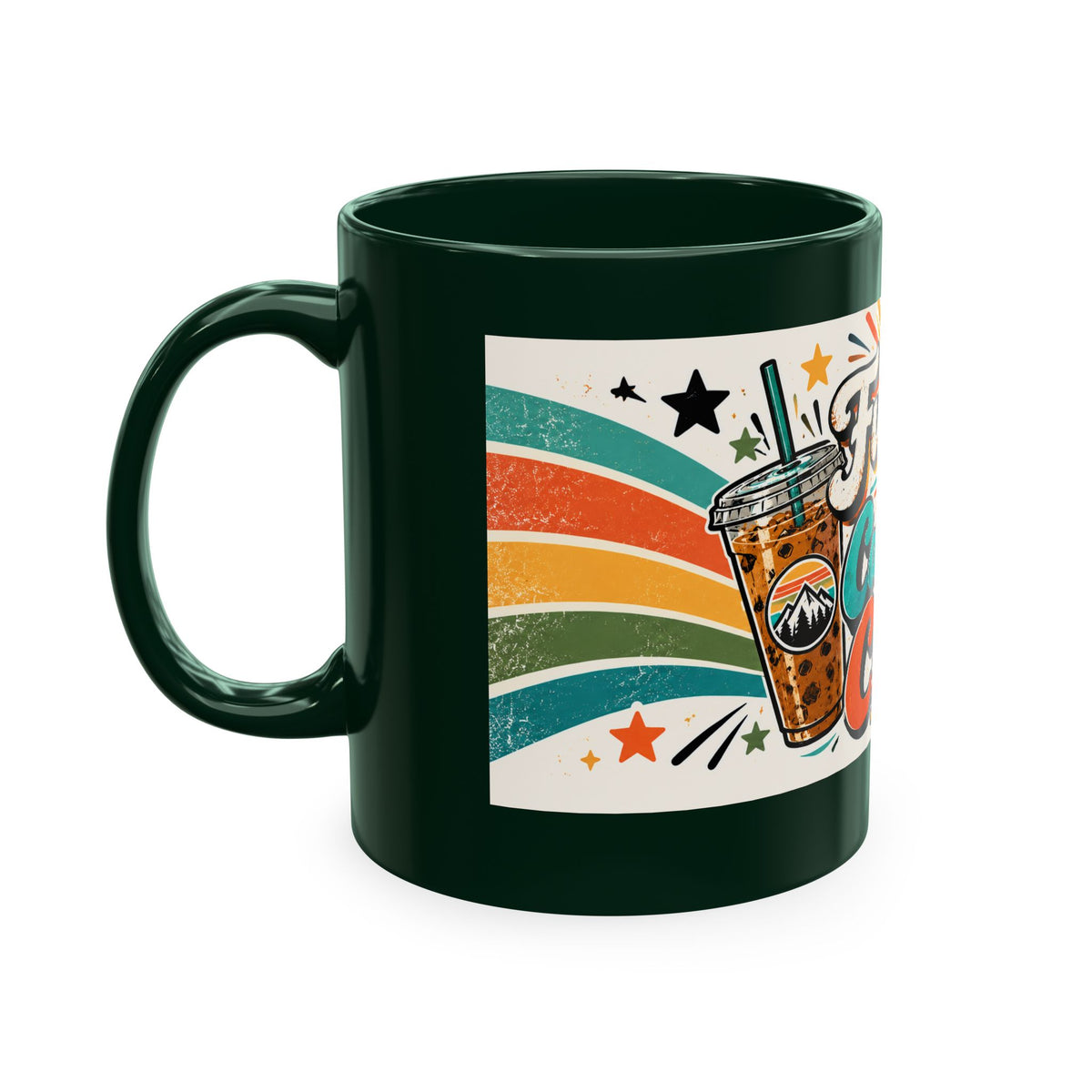 Fueled by Caffeine and Chaos Traditional Ceramic Mug for Coffee lovers, teachers, coaches, counselors, parents