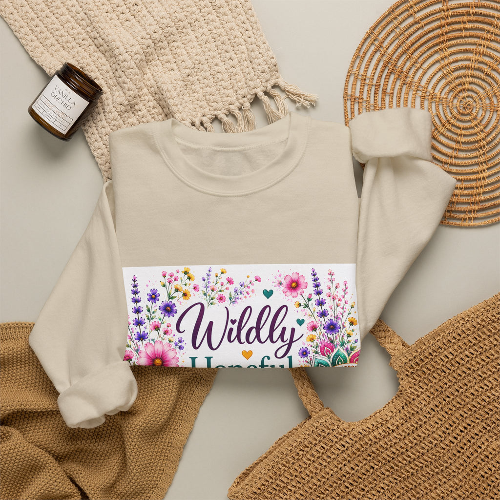 Crewneck Sweatshirt — Wildly Hopeful Floral Graphic