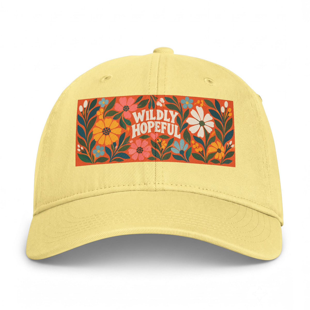 Wildly Hopeful Floral Cap — Embroidered Flower Patch Hat