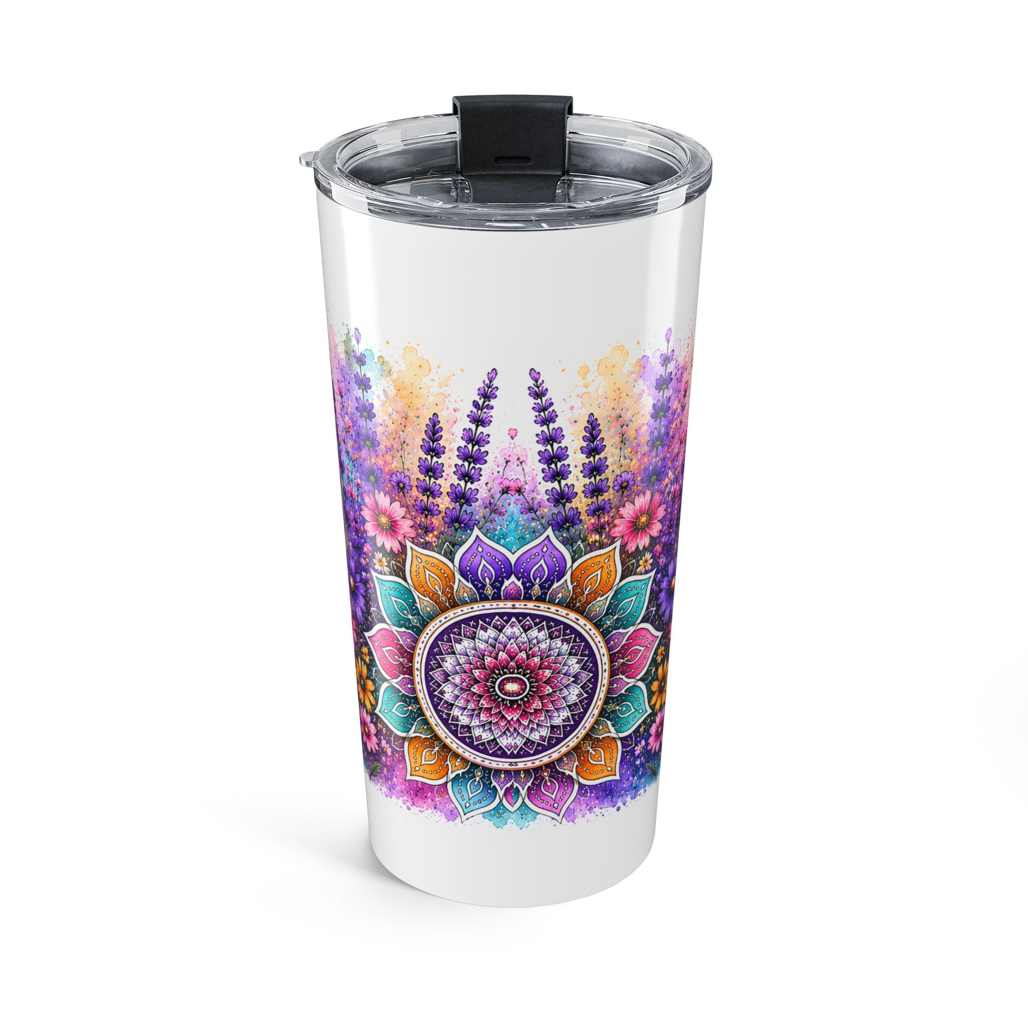 Choose Joy 20oz Tumbler — Floral Mandala Insulated Travel Cup