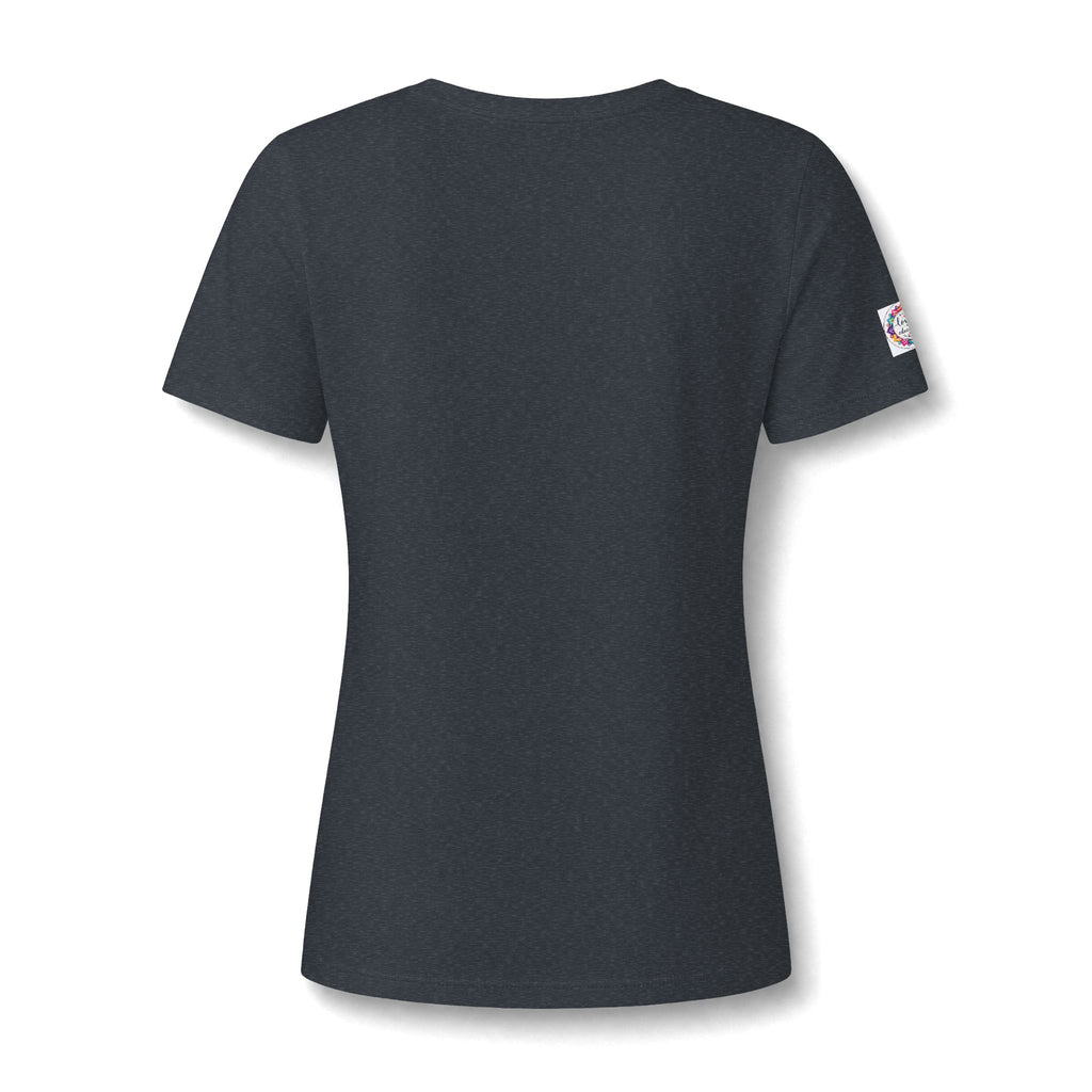 Women's V-Neck Tee - 'Wildly Hopeful' Floral Graphic