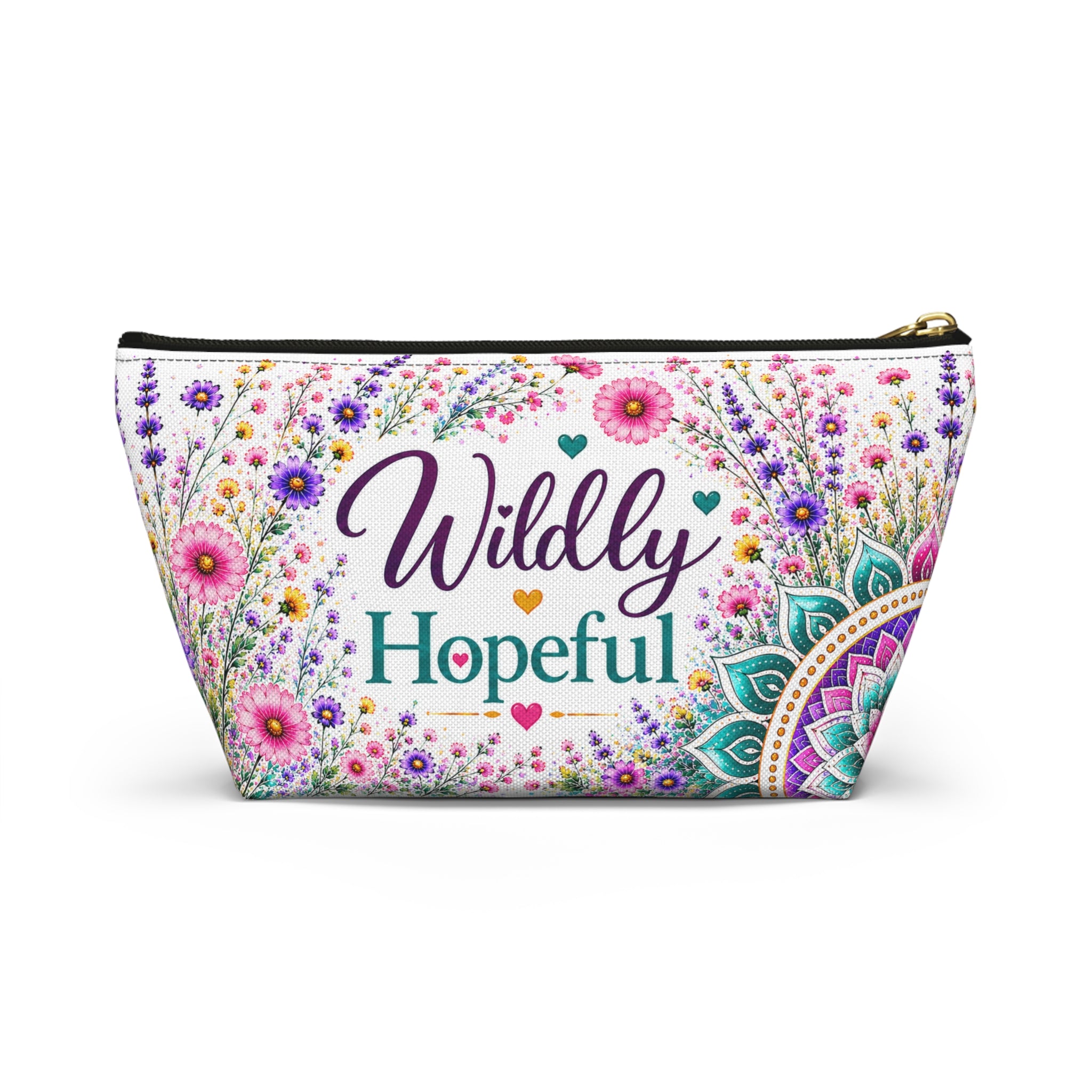 Wildly Hopeful Floral Accessory Pouch