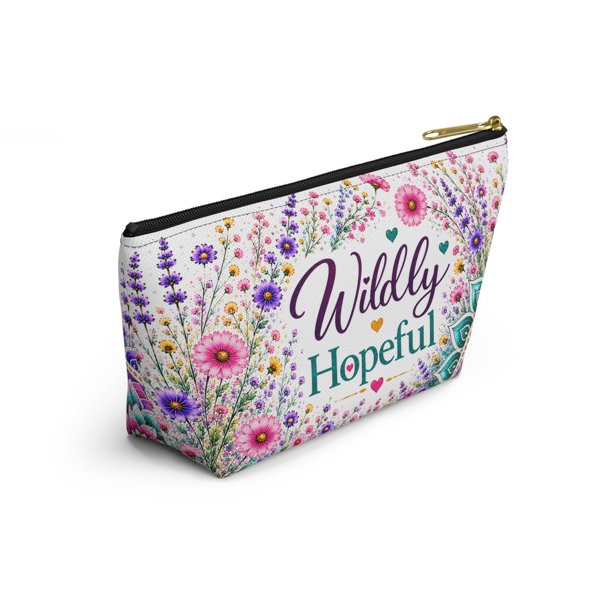 Wildly Hopeful Floral Accessory Pouch