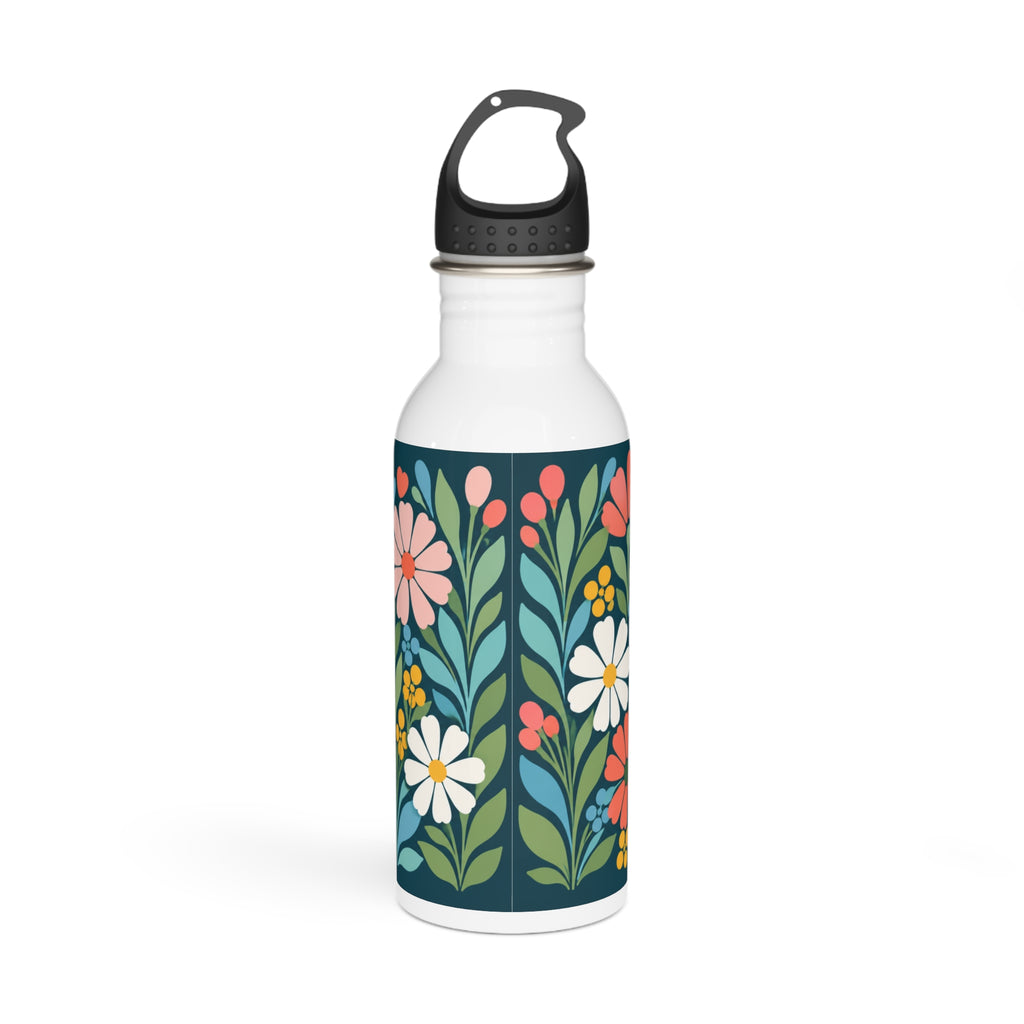 Wildly Hopeful Retro-Floral Stainless Steel Water Bottle