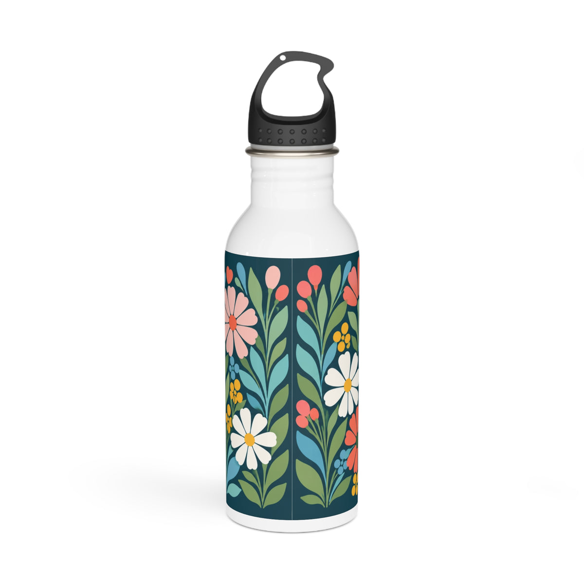 Wildly Hopeful Retro-Floral Stainless Steel Water Bottle