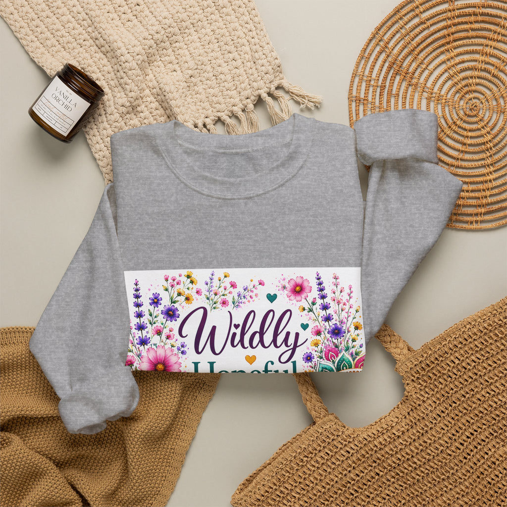 Crewneck Sweatshirt — Wildly Hopeful Floral Graphic