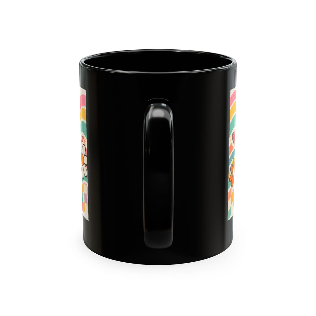 Coffee Kids Chaos & Hope Ceramic Mug — Retro Floral Teacher/Counselor/School Staff/Mom Coffee Cup