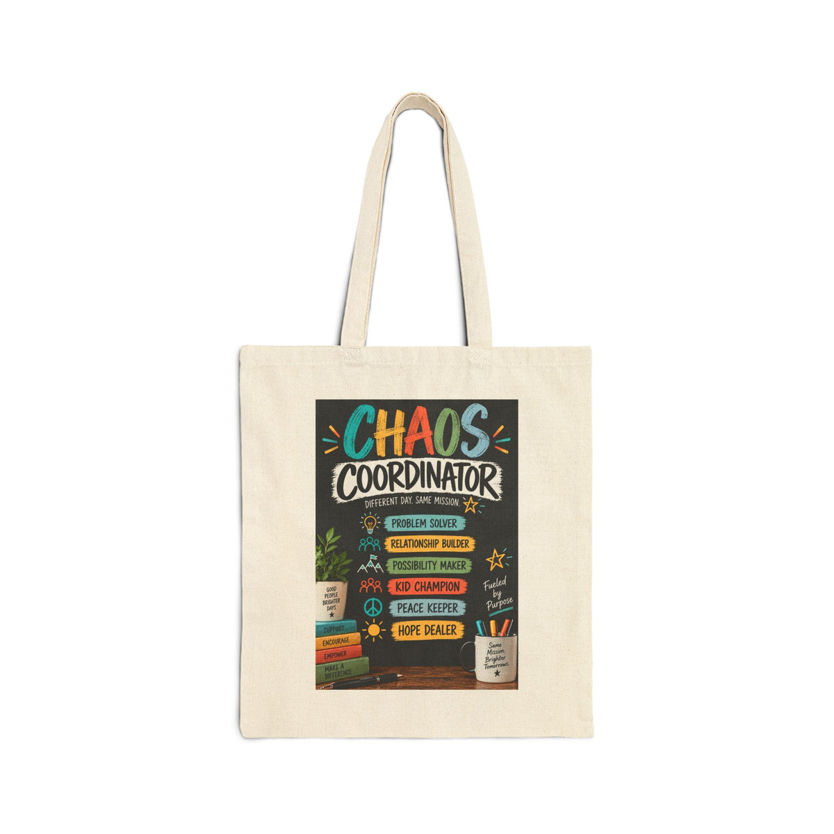 Chaos Coordinator Tote Bag — Funny Teacher/Office Gift Canvas Tote