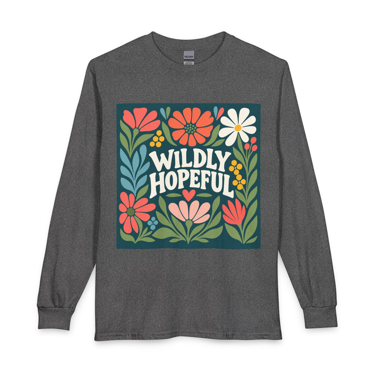 Wildly Hopeful Retro Floral Long Sleeve Tee
