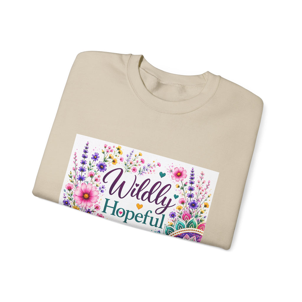Crewneck Sweatshirt — Wildly Hopeful Floral Graphic