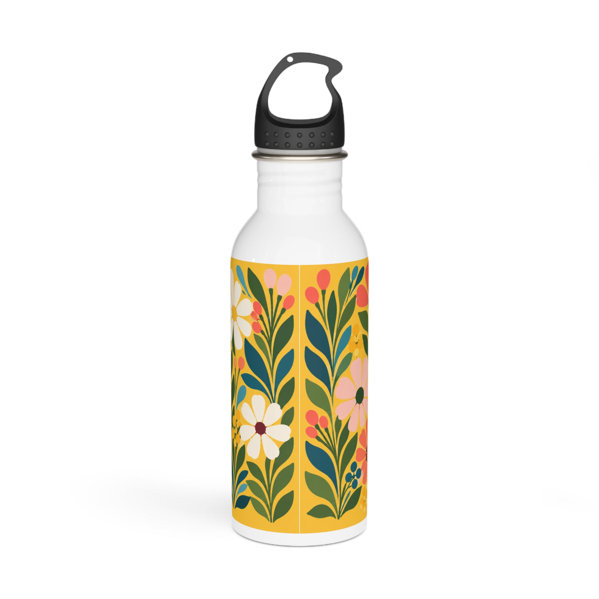 Wildly Hopeful Retro-Floral Stainless Steel Water Bottle