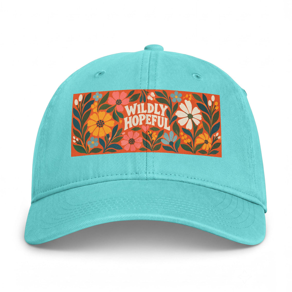 Wildly Hopeful Floral Cap — Embroidered Flower Patch Hat