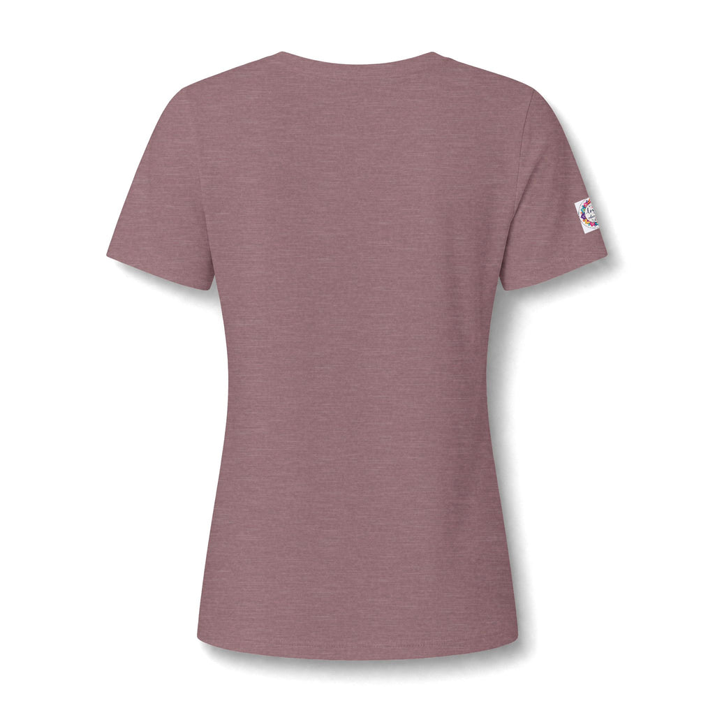 Women's V-Neck Tee - 'Wildly Hopeful' Floral Graphic