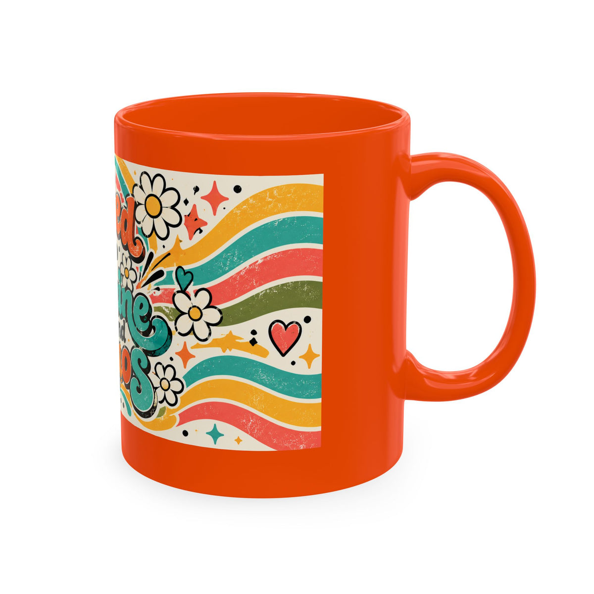 Fueled by Caffeine and Chaos Traditional Ceramic Mug for Teachers, Leaders, Chaos Coordinators