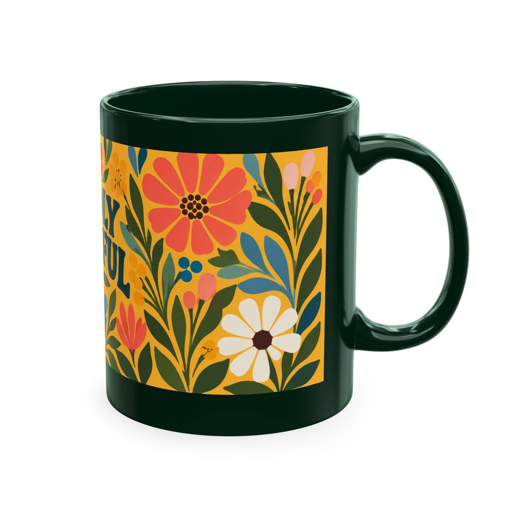 Wildly Hopeful Ceramic Mug – Floral Retro Inspirational Coffee Cup
