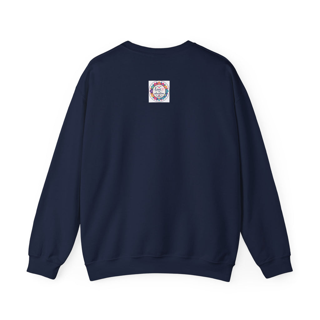 Coffee, Kids, Chaos & Hope Crewneck Sweatshirt — Colorful Educator/Counselor/Mom Life Pullover