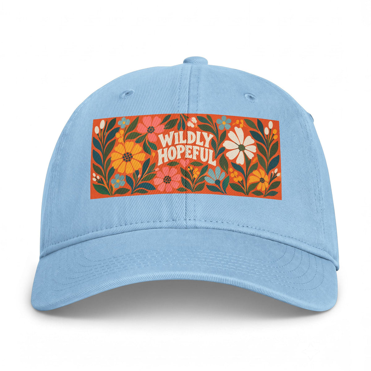 Wildly Hopeful Floral Cap — Embroidered Flower Patch Hat