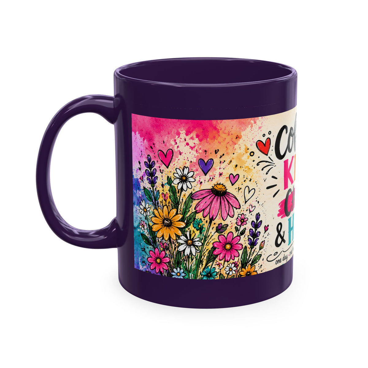 Coffee, Kids, Chaos & Hope Ceramic Mug — Colorful Teacher/Counselor/Principal/Mom Gift