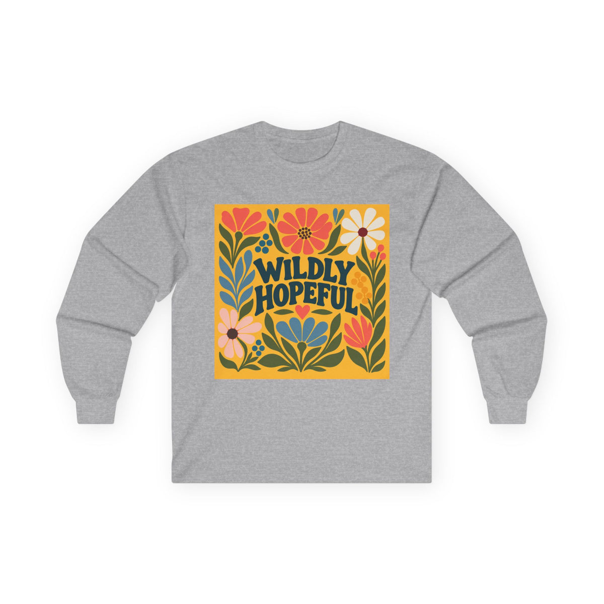 Wildly Hopeful Retro Floral Long Sleeve Tee