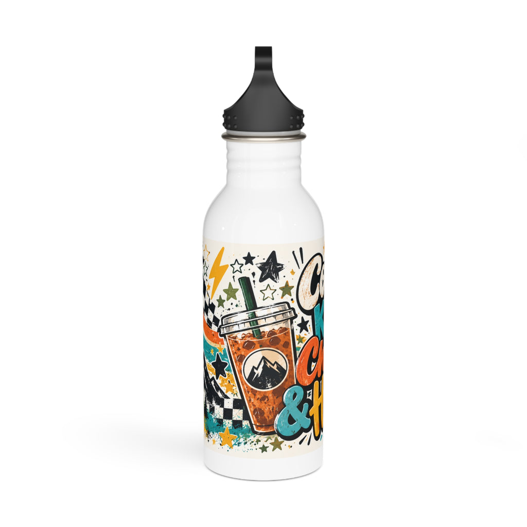 Coffee, Kids, Chaos & Hope Stainless Steel Water Bottle — Funny Teacher/Parent Travel Bottle