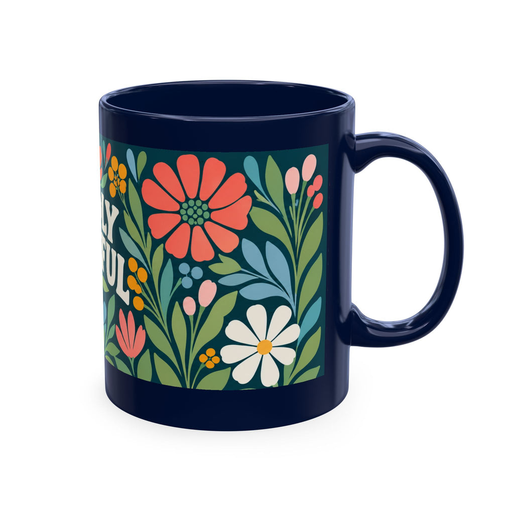 Wildly Hopeful Ceramic Mug — Retro Floral Inspirational Coffee Cup
