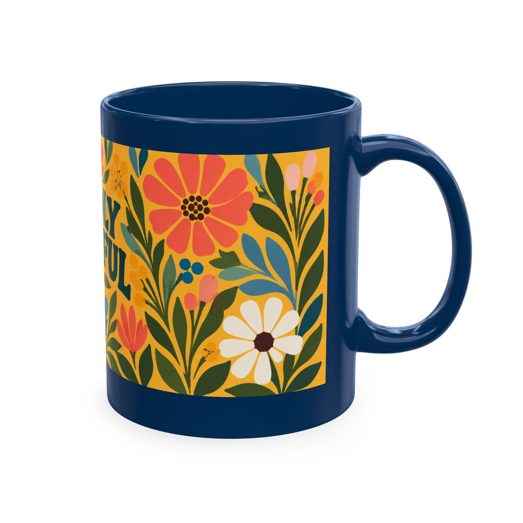 Wildly Hopeful Ceramic Mug – Floral Retro Inspirational Coffee Cup