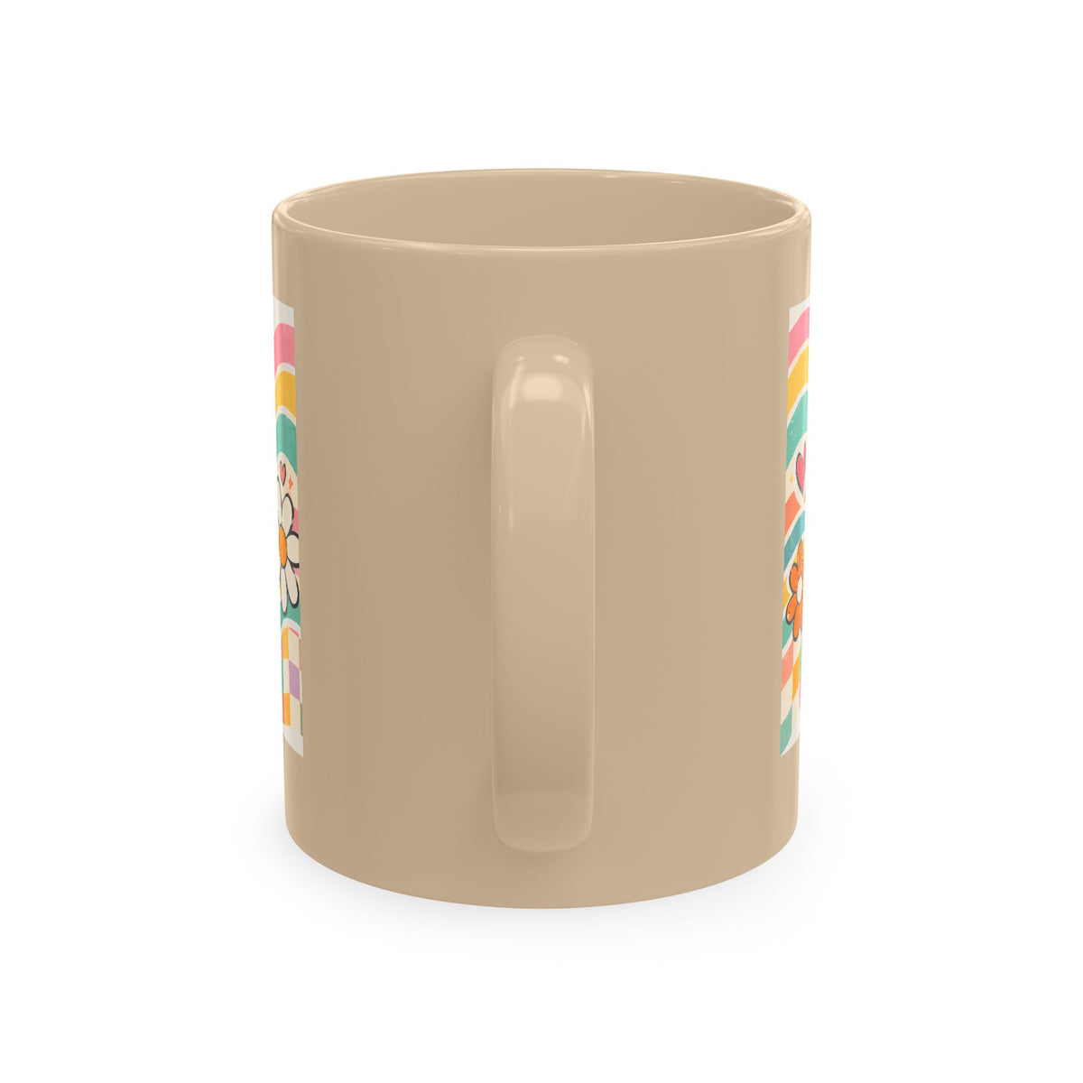 Coffee Kids Chaos & Hope Ceramic Mug — Retro Floral Teacher/Counselor/School Staff/Mom Coffee Cup