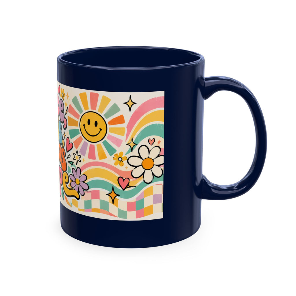 Coffee Kids Chaos & Hope Ceramic Mug — Retro Floral Teacher/Counselor/School Staff/Mom Coffee Cup