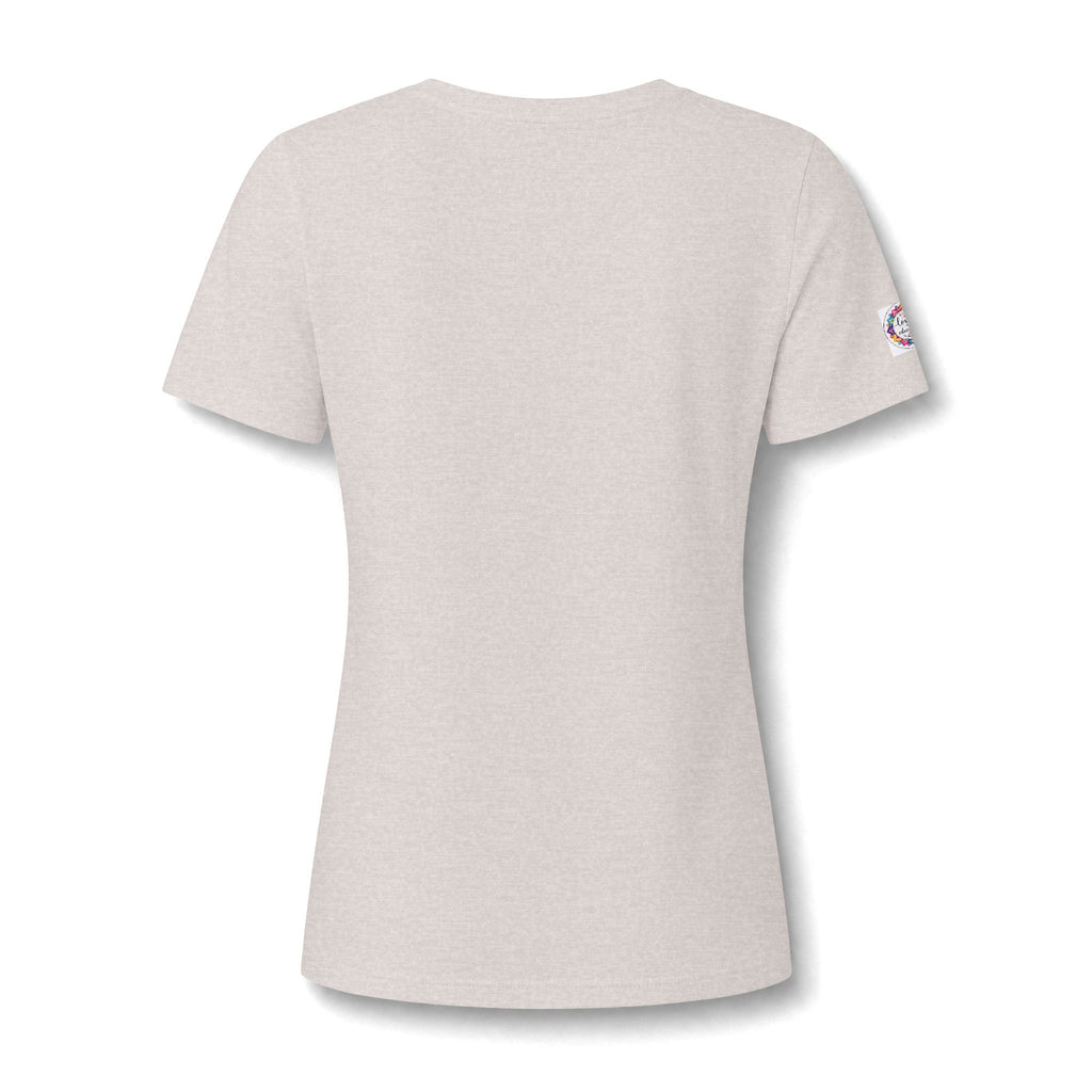 Women's V-Neck Tee - 'Wildly Hopeful' Floral Graphic
