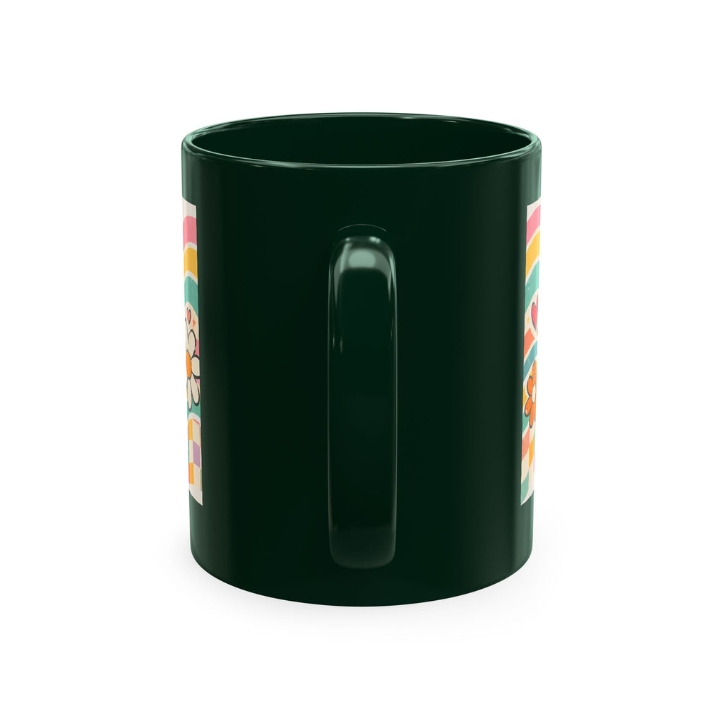 Coffee Kids Chaos & Hope Ceramic Mug — Retro Floral Teacher/Counselor/School Staff/Mom Coffee Cup