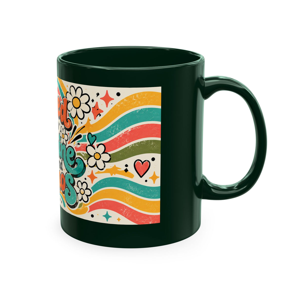 Fueled by Caffeine and Chaos Traditional Ceramic Mug for Teachers, Leaders, Chaos Coordinators