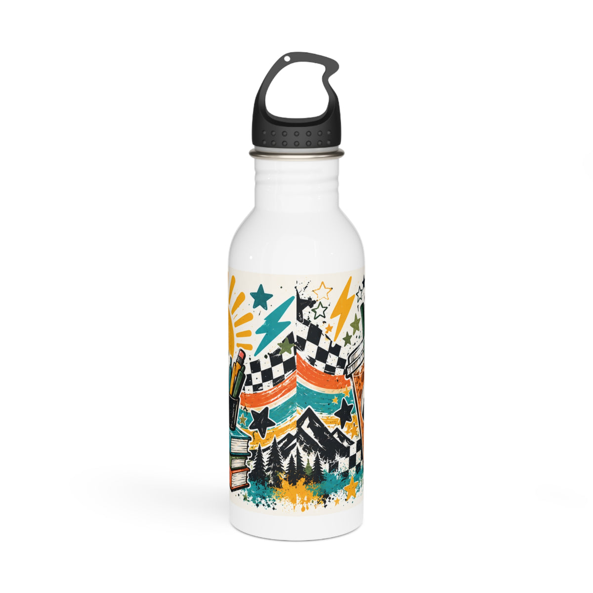 Coffee, Kids, Chaos & Hope Stainless Steel Water Bottle — Funny Teacher/Parent Travel Bottle
