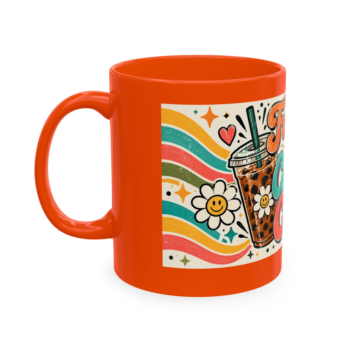 Fueled by Caffeine and Chaos Traditional Ceramic Mug for Teachers, Leaders, Chaos Coordinators