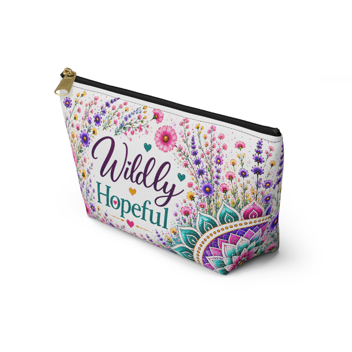 Wildly Hopeful Floral Accessory Pouch