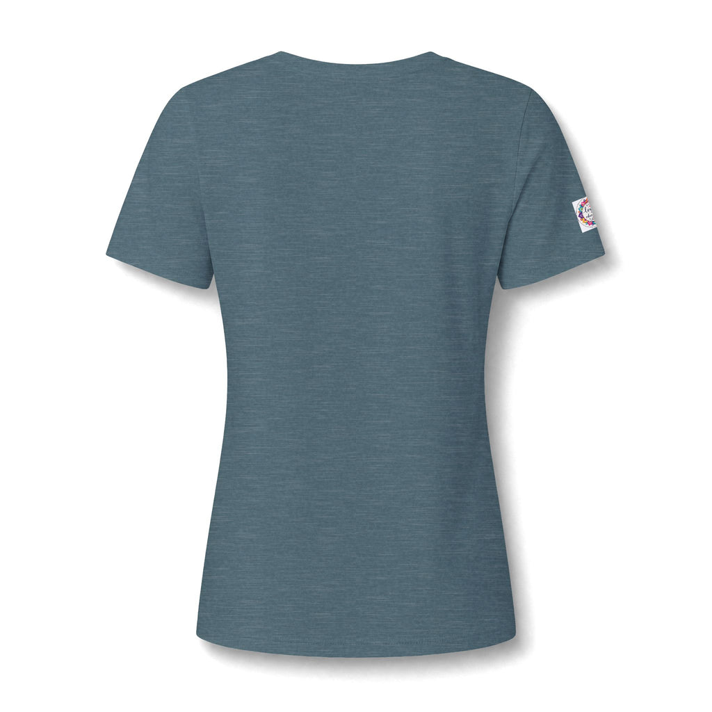 Women's V-Neck Tee - 'Wildly Hopeful' Floral Graphic