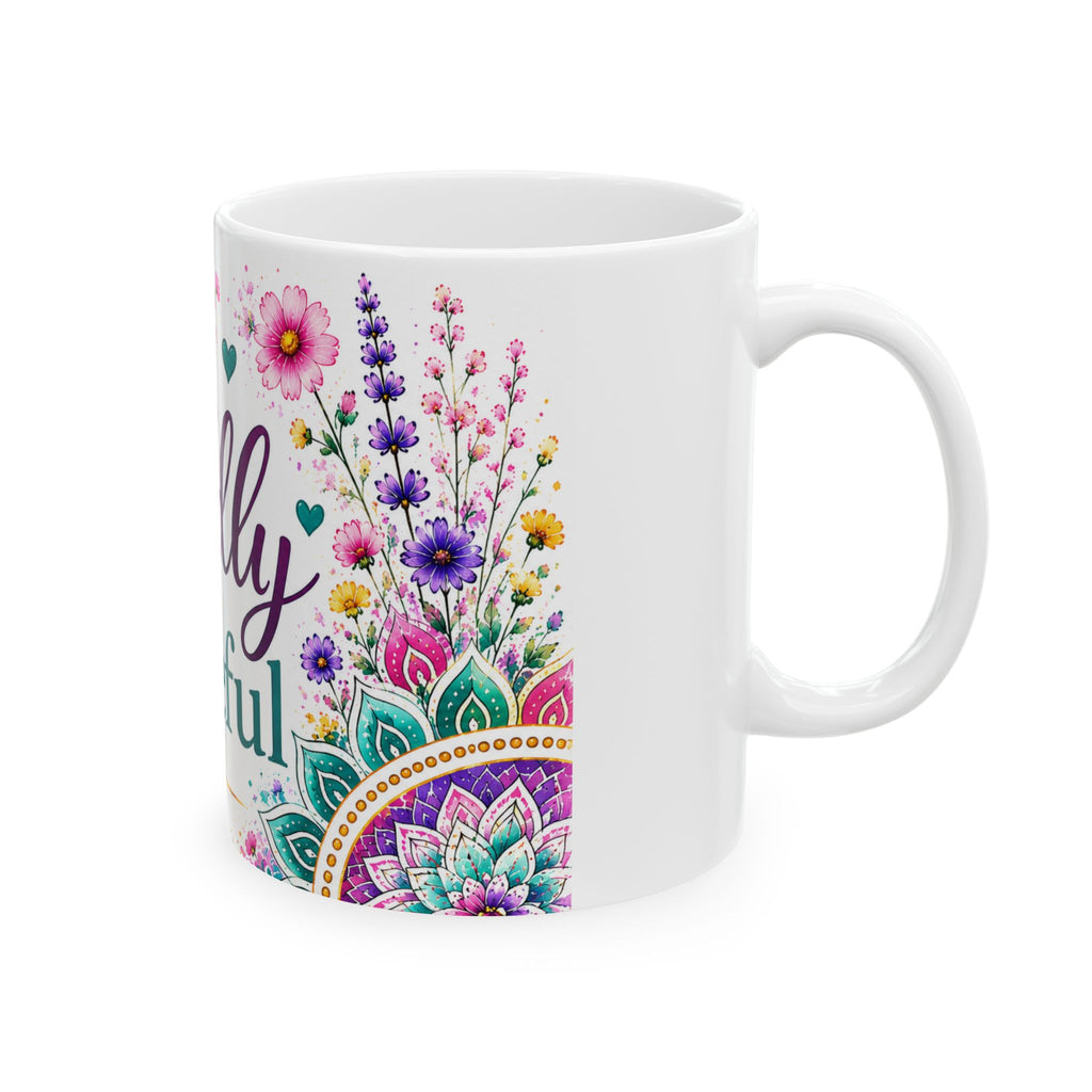 Wildly Hopeful Floral Ceramic Mug — Inspirational Coffee Cup (11oz, 15oz)