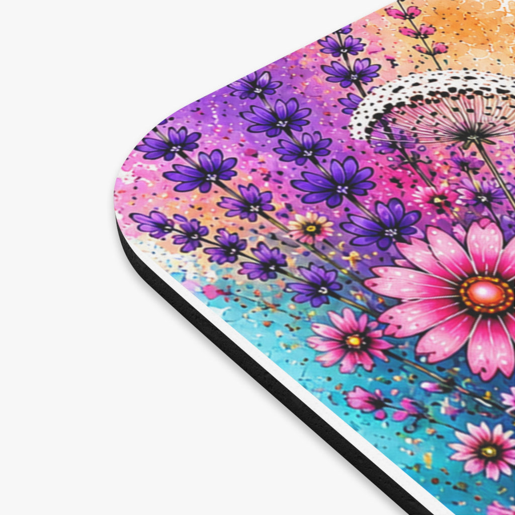 Choose Joy Floral Mouse Pad — Colorful Mandala Desk Mat for Positive Vibes