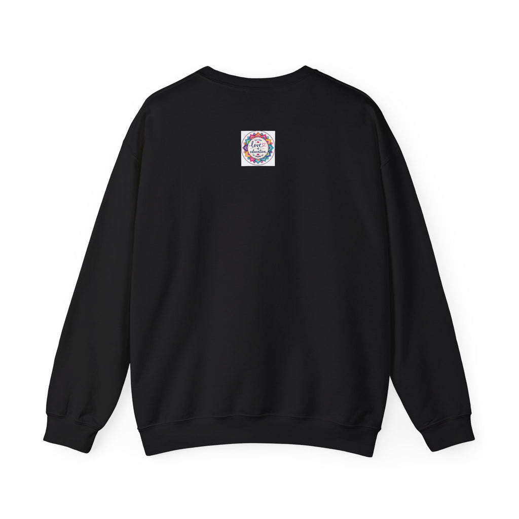 Coffee, Kids, Chaos & Hope Crewneck Sweatshirt — Colorful Educator/Counselor/Mom Life Pullover